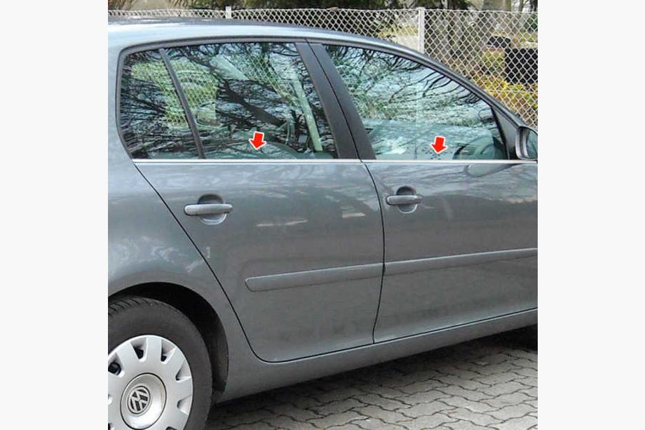 Volkswagen Golf 5 2003–2009 Vonkajšie okenné lišty (4 ks, nerez) Carmos - turecká oceľ Image