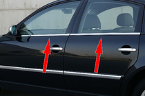 Volkswagen Passat B5 1997–2005 Vonkajšie nerezové lišty okien (4 ks) fotografia 1