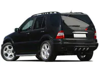 Mercedes ML W163 1997–2005 Nerezová lišta nad ŠPZ fotografia 2