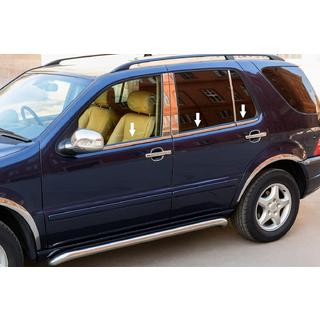 Vonkajšie okenné lišty (6 ks, nerez) Mercedes ML W163 1997–2005 fotografia 1