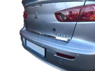 Mitsubishi Lancer X 2008– Nerezová ochranná lišta hrany kufra Carmos - turecká oceľ fotografia 1