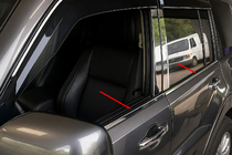 Mitsubishi Pajero Wagon IV 2006–2021 Okenné lišty (4 ks, nerez) fotografia 1