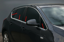 Opel Astra J 2009–2015 Spodné lišty okien (hatchback, 8 ks, nerez) Carmos - turecká oceľ fotografia 1