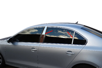 Volkswagen Jetta 2011–2018 Lišta stĺpikov dverí (nerez) fotografia 1