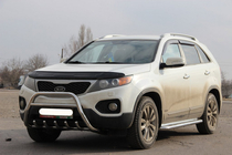 Kia Sorento II XM 2009–2014 Predný ochranný rám WT003 (nerez) fotografia 3