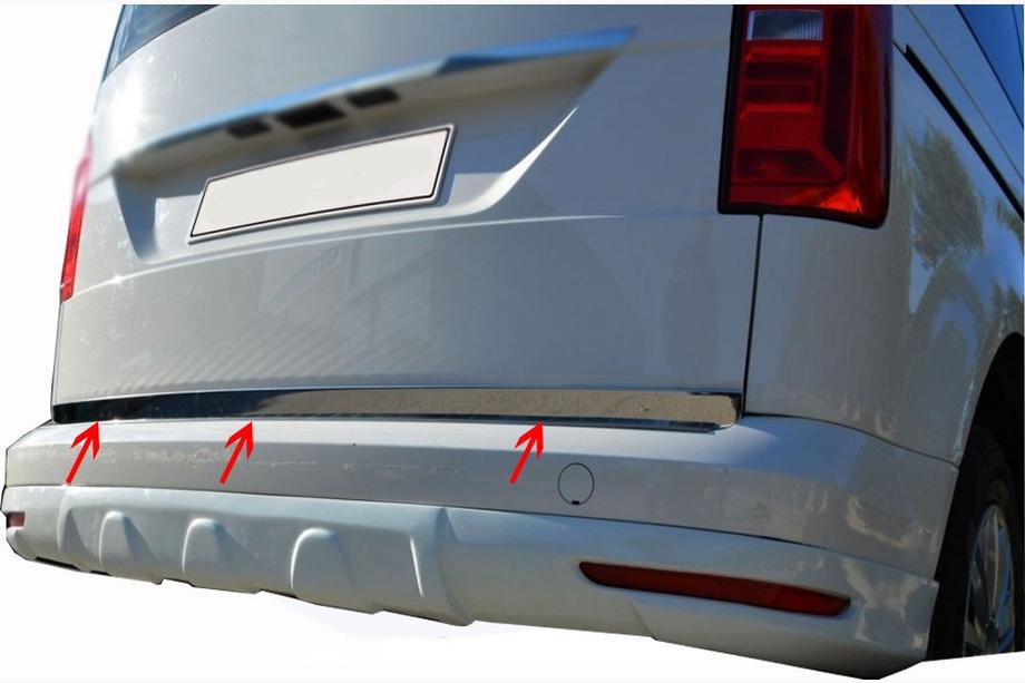 Volkswagen Caddy 2015–2020 Nerezová lišta hrany kufra Image