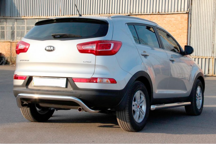 Kia Sportage 2010–2015 Zadný ochranný rám AK007 (nerez) Fotografia 2