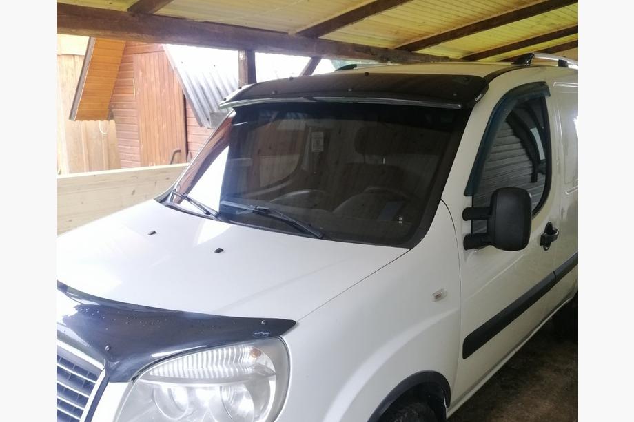 Fiat Doblo I 2005–2010 Slnečná clona na čelné sklo (čierny lesk, 5 mm) Fotografia 6