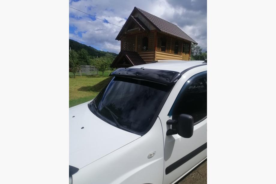 Fiat Doblo I 2005–2010 Slnečná clona na čelné sklo (čierny lesk, 5 mm) Fotografia 12