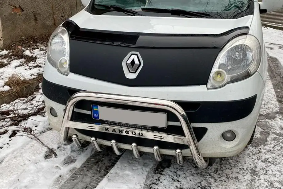 Renault Kangoo 2008–2020 Predný ochranný rám WT003/004 (nerez) s nápisom, 60 mm Image