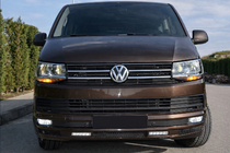 Volkswagen T6 2015–2024 Líp spojler predného nárazníka Sport 2-LED 2015-2018 (na lakovanie) fotografia 2