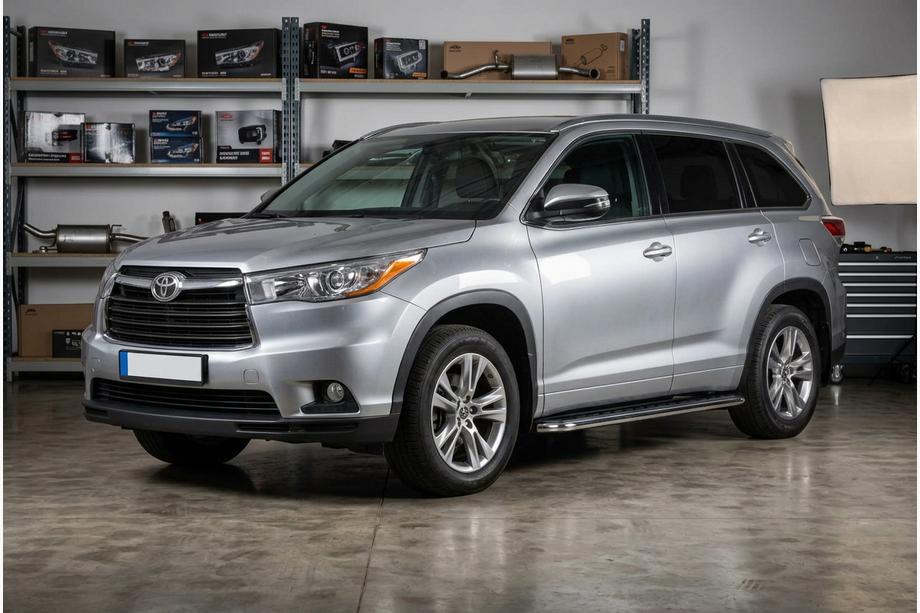 Toyota Highlander 2013–2019 Bočné nášľapy Maydos V1 (2 ks, hliník / nerez) Image