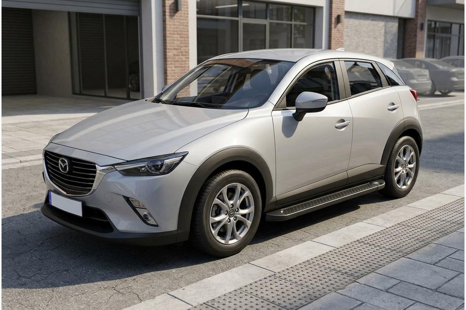 Mazda CX-3 2015– Bočné nášľapy Allmond Black (2 ks, hliník) Image