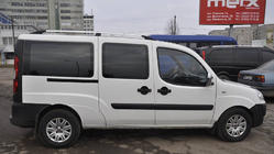 Fiat Doblo I 2005–2010 Chrómové strešné lyžiny Maxi základňa, plastové nožičky fotografia 18