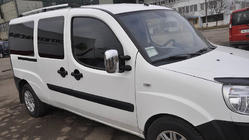 Fiat Doblo I 2005–2010 Chrómové strešné lyžiny Maxi základňa, plastové nožičky fotografia 19