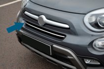 Fiat 500X 2014–2024 Nerezová lišta na predný nárazník fotografia 1