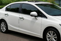 Honda Civic Sedan IX 2011–2016 Vonkajšie okenné lišty OmsaLine (6 ks, nerez) fotografia 1