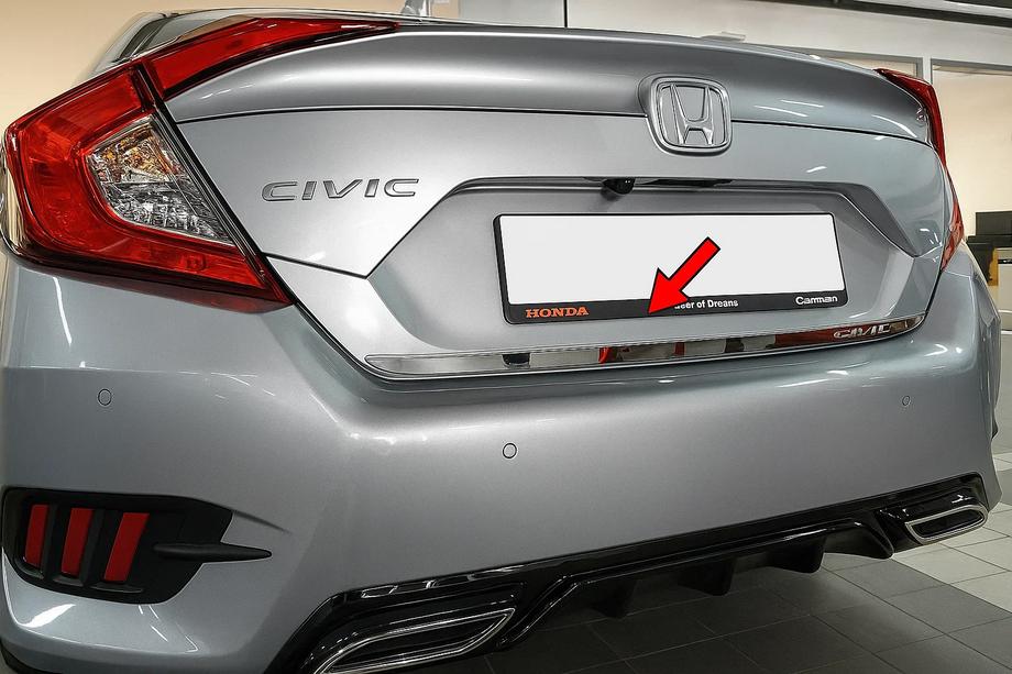 Honda Civic Sedan X 2016–2021 Ochranná lišta hrany kufra (nerez) Carmos - turecká oceľ Image