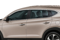 Hyundai Tucson TL 2016–2021 Horné okenné lišty (10 ks, nerez) fotografia 1