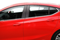 Opel Astra K 2016–2021 Okenné lišty (nerez) fotografia 9