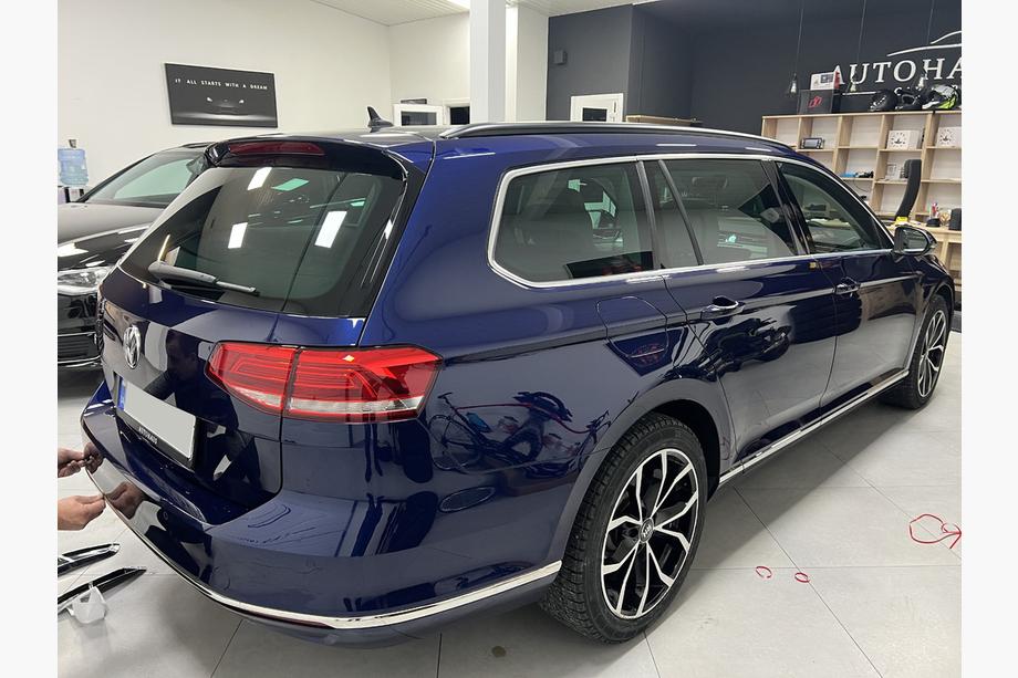 Volkswagen Passat B8 2015–2023 Nerezový kryt hrany zadného nárazníka SD/SW (3 ks) Fotografia 4