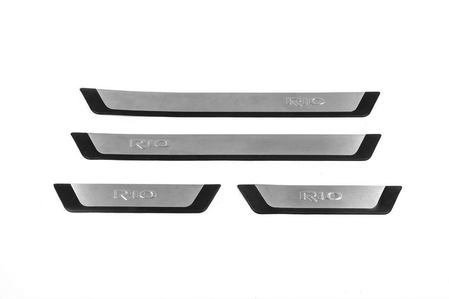 Kia Rio 2012–2017 Nerezové kryty prahov Flexill (4 ks) Exkluzívny Image