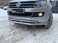 Volkswagen Amarok 2010–2022 Predný dvojitý ochranný rám Vegas 2010-2016 (nerez) fotografia 5