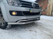 Volkswagen Amarok 2010–2022 Predný dvojitý ochranný rám Vegas 2010-2016 (nerez) fotografia 7