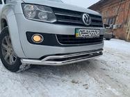 Volkswagen Amarok 2010–2022 Predný dvojitý ochranný rám Vegas 2010-2016 (nerez) fotografia 8