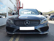 Mercedes C-class W205 2014–2021 Predná maska Diamond Silver (pre Avantgarde/AMG-Line/C43 AMG) 2018+, s kamerou fotografia 19