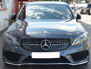Mercedes C-class W205 2014–2021 Predná maska Diamond Silver (pre Avantgarde/AMG-Line/C43 AMG) 2018+, s kamerou fotografia 20