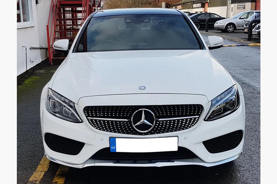 Mercedes C-class W205 2014–2021 Predná maska Diamond Silver (pre Avantgarde/AMG-Line/C43 AMG) 2018+, bez kamery Fotografia 17