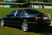 BMW rad 3 E36 1990–2000 Chrómové kryty stĺpikov (nerez) fotografia 1
