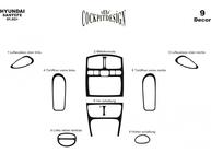 Hyundai Santa Fe 1 2000–2006 Kryty palubnej dosky Hliník fotografia 3