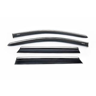 Okenné veterné deflektory s chrómovou lištou (Niken, 4 ks) Nissan Qashqai 2014–2021 fotografia 4