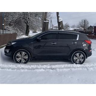 Okenné deflektory s chrómovou lištou (4 ks, Niken) Kia Sportage 2010–2015 fotografia 1