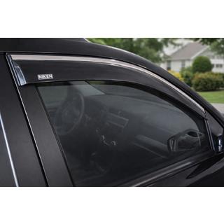 Okenné deflektory s chrómovou lištou (4 ks, Niken) Kia Sportage 2004–2010 fotografia 3
