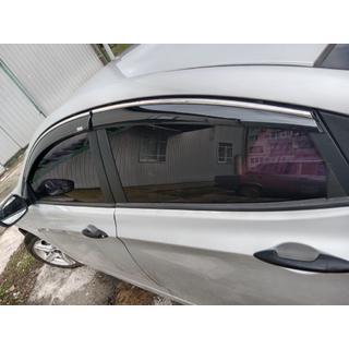 Okenné deflektory s chrómovou lištou SD (4 ks, Niken) Hyundai Accent 2011–2017 fotografia 3