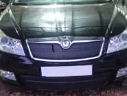 Skoda Octavia II A5 2010–2013 Zimná clona na masku chladiča (horná) fotografia 3