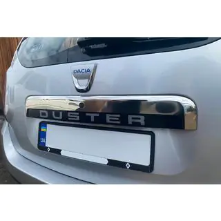 Horná lišta nad ŠPZ (nerez) Dacia Duster 2008–2018 fotografia 1