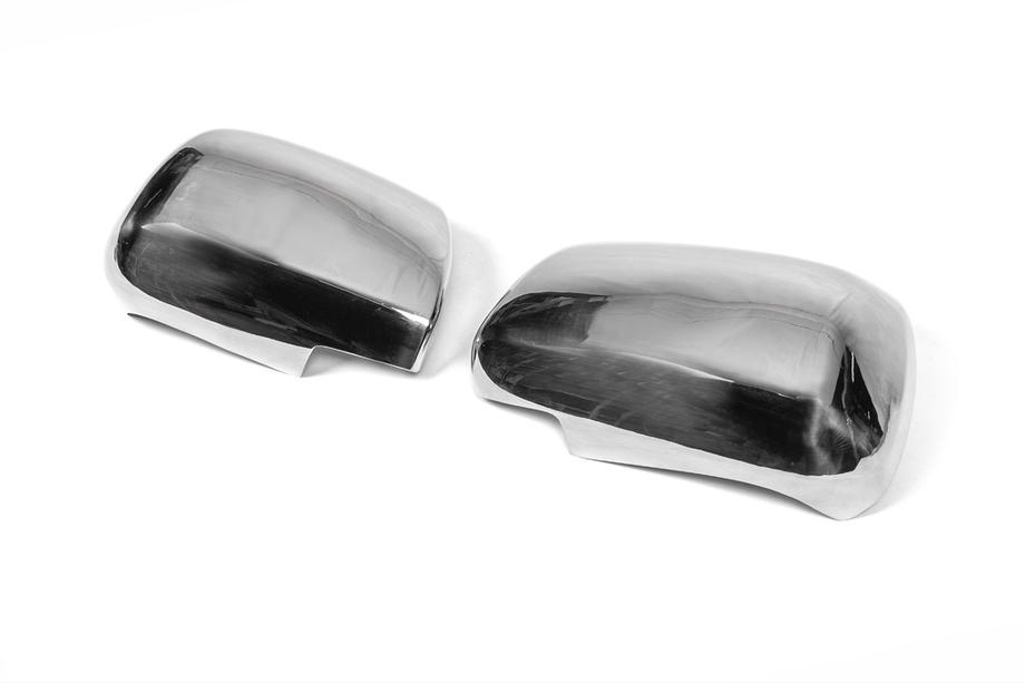 Toyota Hilux 2006–2015 Nerezové kryty spätných zrkadiel (2 ks) OmsaLine – talianska nehrdzavejúca oceľ Fotografia 3