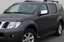 Nissan Pathfinder R51 2005–2014 Chrómové kryty spätných zrkadiel (2 ks, plastové) fotografia 1