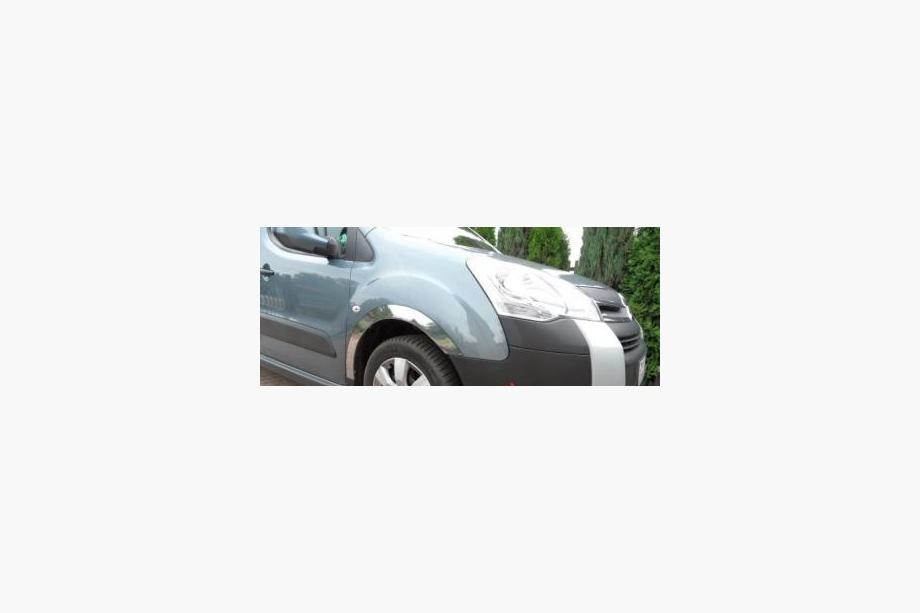 Citroen Berlingo 2008–2018 Nerezové lemy blatníkov (4 ks) 1 bočné dvere, nehrdzavejúca oceľ Fotografia 9