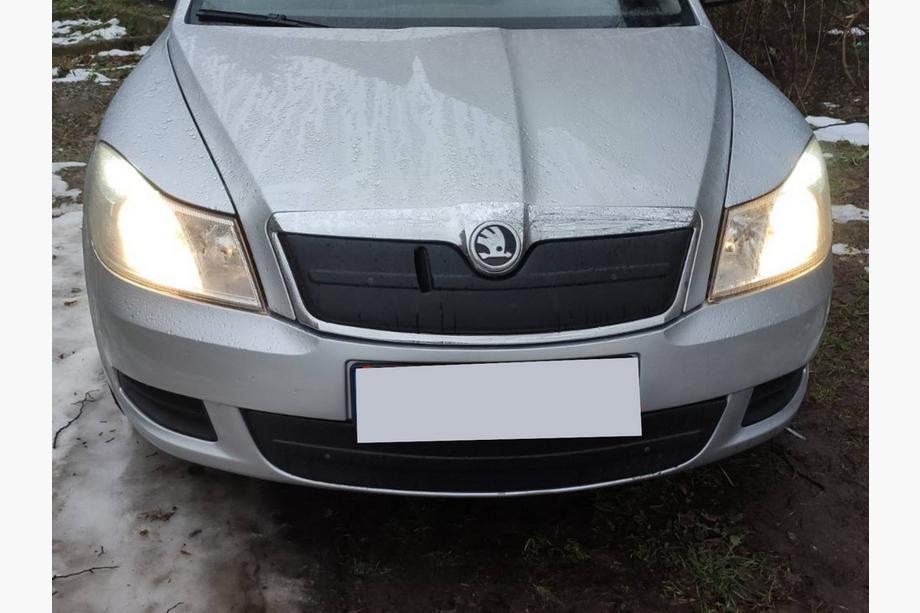 Skoda Octavia II A5 2010–2013 Zimná clona na masku chladiča (spodná) Lesklá Fotografia 2