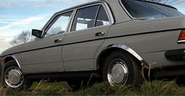 Mercedes W123 1975–1986 Nerezové lemy blatníkov (4 ks) fotografia 5