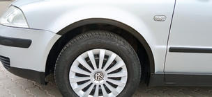 Volkswagen Passat B5 1997–2005 Nástavce lemov blatníkov (4 ks, čierne) SW, 1996-2000, kov fotografia 1