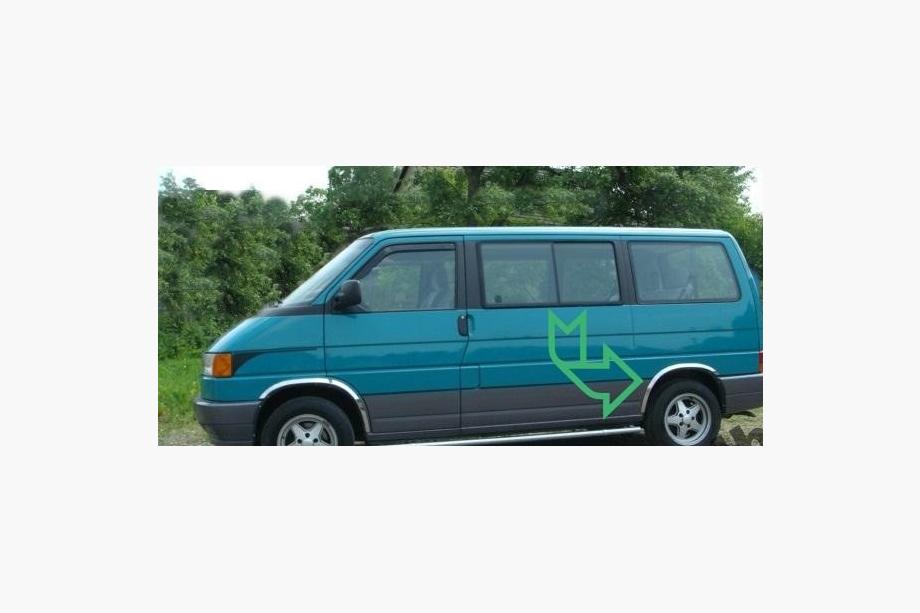 Volkswagen T4 Caravelle/Multivan 1990–2003 Nerezové lemy blatníkov (4 ks) Fotografia 5