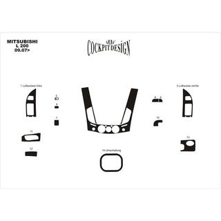 Kryty palubnej dosky (13 dielov) Mitsubishi L200 2006–2015 fotografia 4