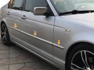 BMW 3 E46 1998–2006 Chrómová lišta na dverový molding (nerez) fotografia 1