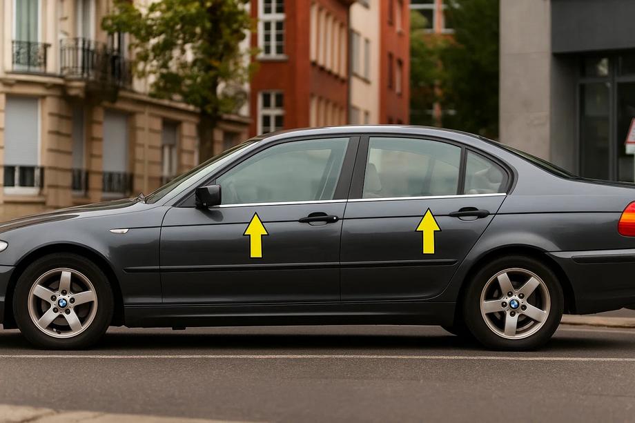 BMW 3 E46 1998–2006 Ozdobné lišty okien (nerez) Carmos - turecká oceľ Image
